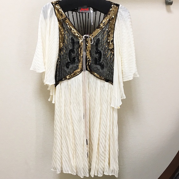 Free People | Boho Embellished Sequin Dress - Picture 1 of 8
